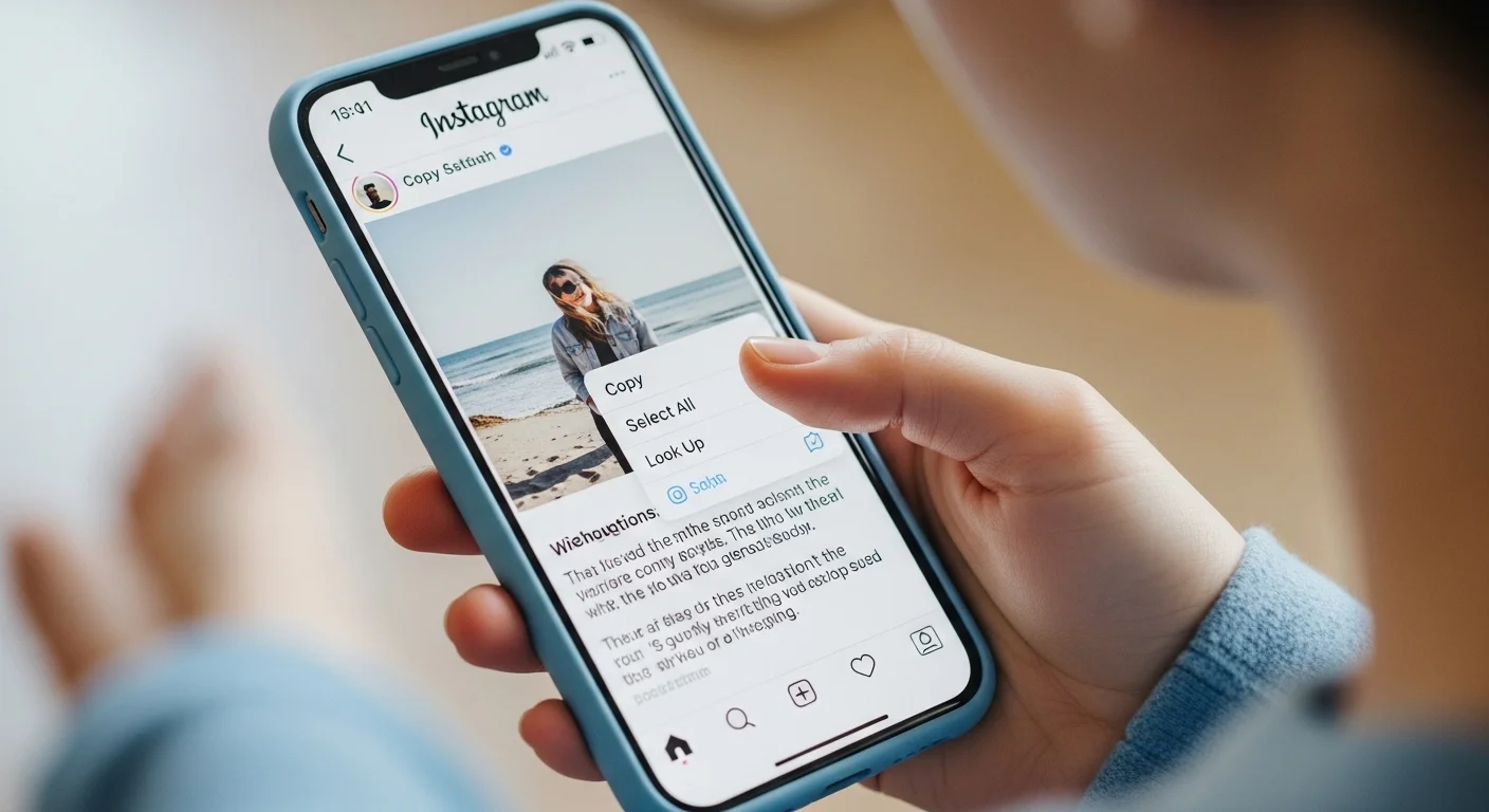 how to copy a caption on instagram