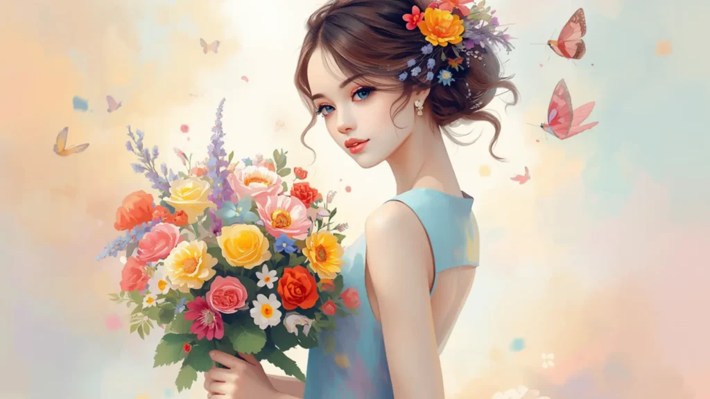 flowers for instagram girl