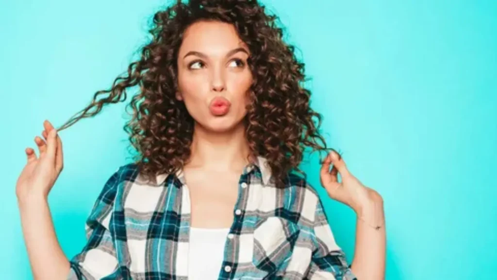 curly hair captions