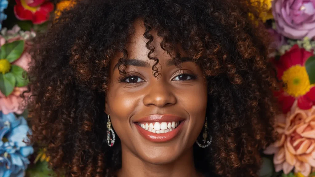 curly hair captions