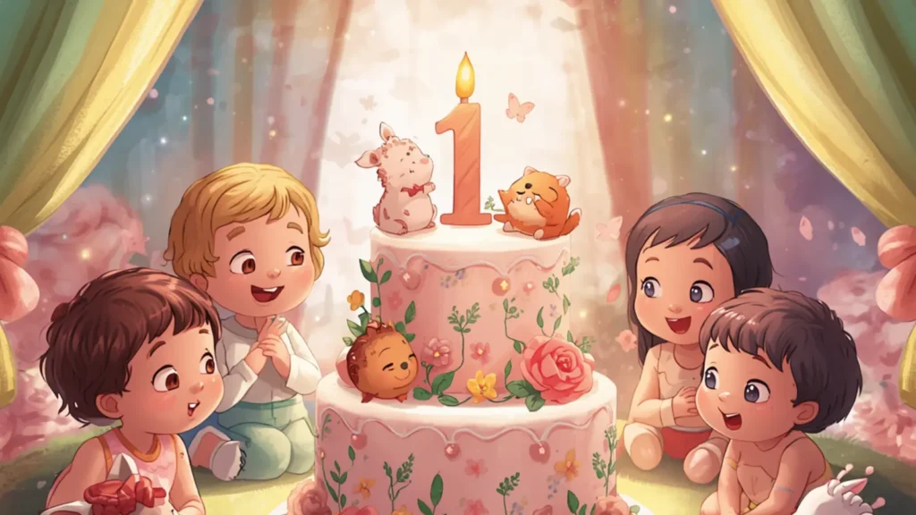 first birthday captions for baby girl